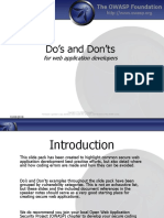 Web Application Development Dos and Donts