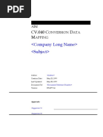 CV040 Conversion Data Mapping