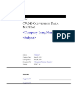 CV040 Conversion Data Mapping