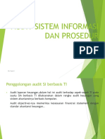 Audit Sistem Informasi Dan Prosedur: by Yupie K