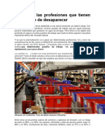 Profesiones en peligro de desaparecer por la automatización