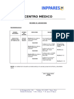 Centro Médico: Informe de Laboratorio