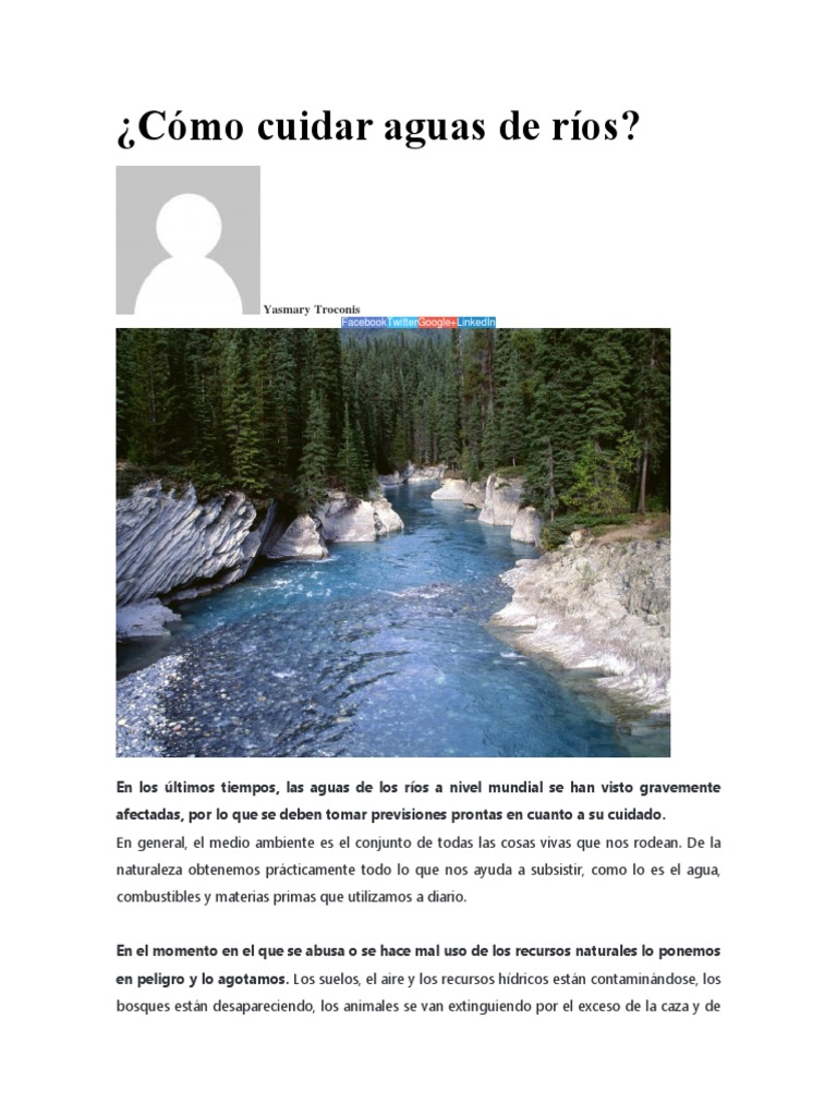 Acciones para Cuidar los Ríos | PDF | Agua | Naturaleza