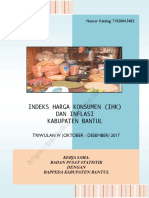 Indeks Harga Konsumen (IHK) Dan Inflasi Kabupaten Bantul Triwulan IV (Oktober-Desember) 2017