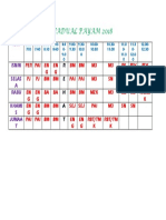 Jadual Payam 2018: Isnin Selas A Rabu Khami S Jumaa T