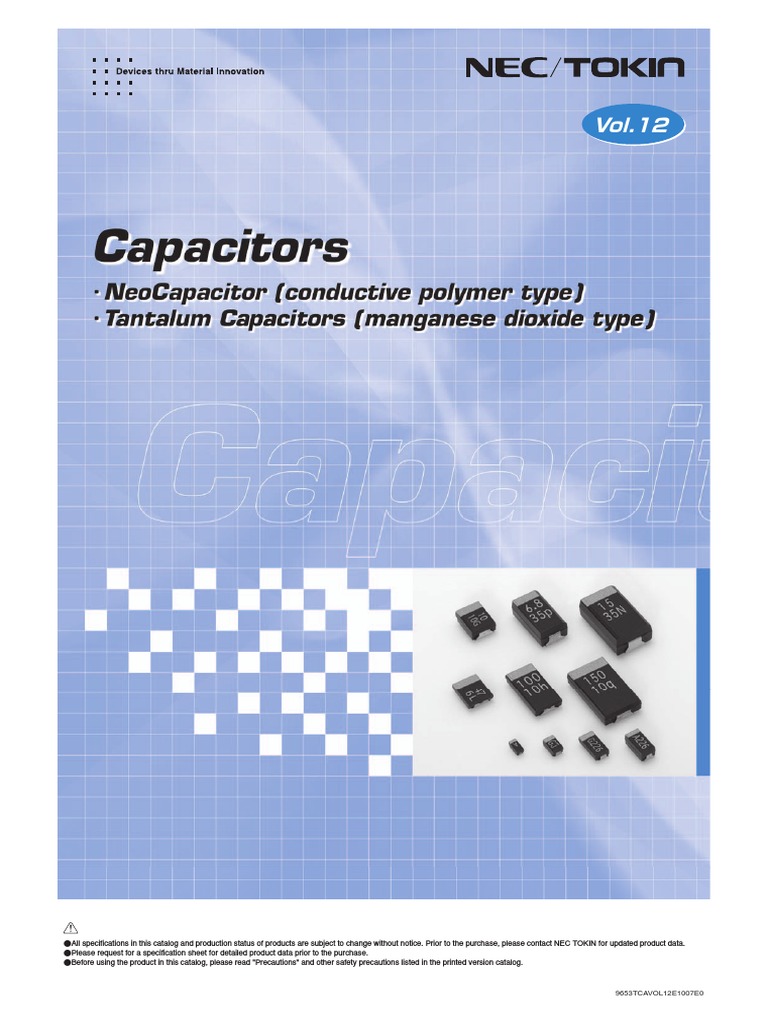 Nec Tokin - Neocapacitor e Tantalo - SMD PDF | PDF | Capacitor ...