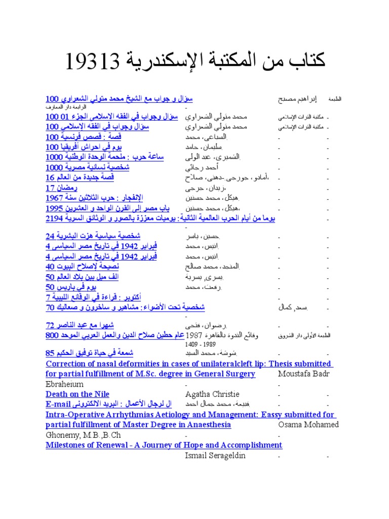 19313 كتاب من المكتبة الإسكندرية Pdf