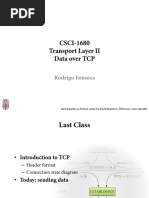 CSCI-1680 Transport Layer II Data Over TCP: Rodrigo Fonseca