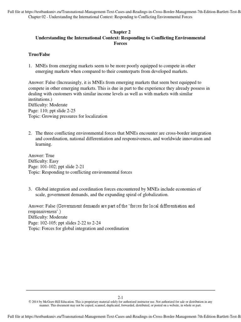 BARTLETT TRANSNATIONAL MANAGEMENT 6TH EDITION SUMMARY PDF visual data 8