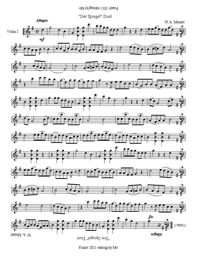 Mozart Mirror Duet PDF | PDF