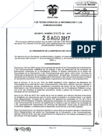Decreto 1412 Del 25 de Agosto de 2017