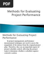 Methods For Evaluating Project Performance