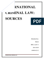 Sources of International Criminal Law
