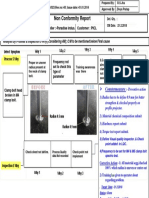 Non Conformity Report: Part Name:-Clamp Bolt Model: M4 Clamp Bolt Supplier:-Paradise Indus. Customer: PICL