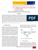 Exergoeconomic Analysis of A 100MW Unit GE Frame 9 Gas Turbine Plant in Ughelli, Nigeria