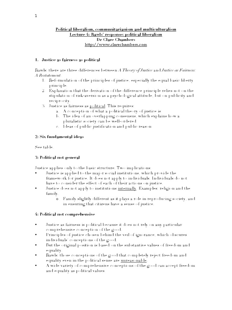 Political liberalism essay image