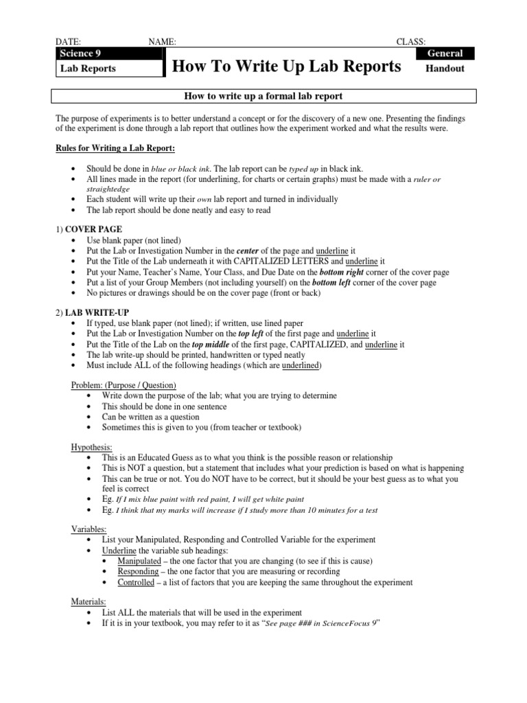 how to introduce a hypothesis in a lab report