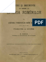 Nicolae Iorga - Studiĭ Și Documente Cu Privire La Istoria Romînilor. Volumul 4 - Legăturile Principatelor Romîne Cu Ardealul de La 1601 La 1699