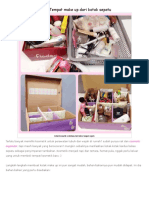 DIY - Tempat Make Up Dari Kotak Sepatu: Cosmetic Organizer