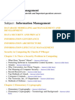 Information Management  - Lecture Notes, Study Materials and Important questions answers