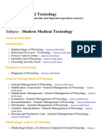 Modern Medical Toxicology - Lecture Notes, Study Materials and Important questions answers