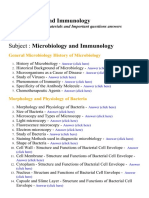 Microbiology and Immunology - Lecture Notes, Study Materials and Important questions answers