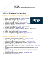 Highway Engineering - Lecture Notes, Study Materials and Important questions answers