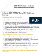 Fundamentals of Database Systems - Lecture Notes, Study Materials and Important questions answers