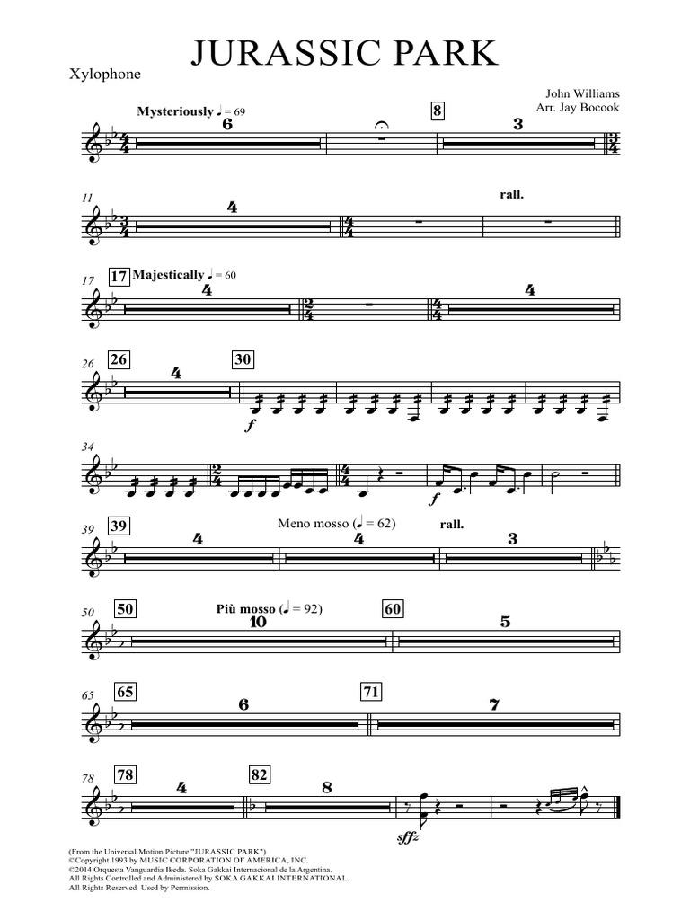 27 Jurassic Park Xylophone PDF