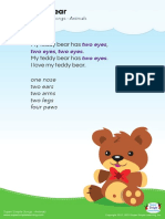 Lyrics Poster My Teddy Bear