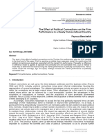 (Mediterranean Journal of Social Sciences) The Effect of Political Connections On The Firm Performance in A Newly Democratised Country