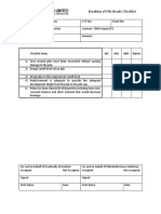 Breaking Pile Heads Checklist