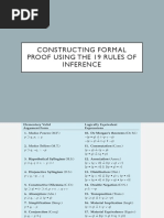 Constructing Formal Proof Using The 19 Rules of Inference