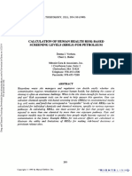 Calculation of Human Health Risk-Based Screening Levels (RBSLS) For Petroleum