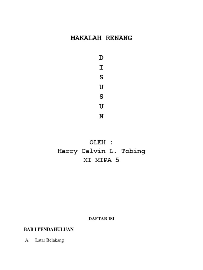 Makalah Renang
