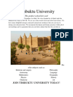 Timbuktu University Poster
