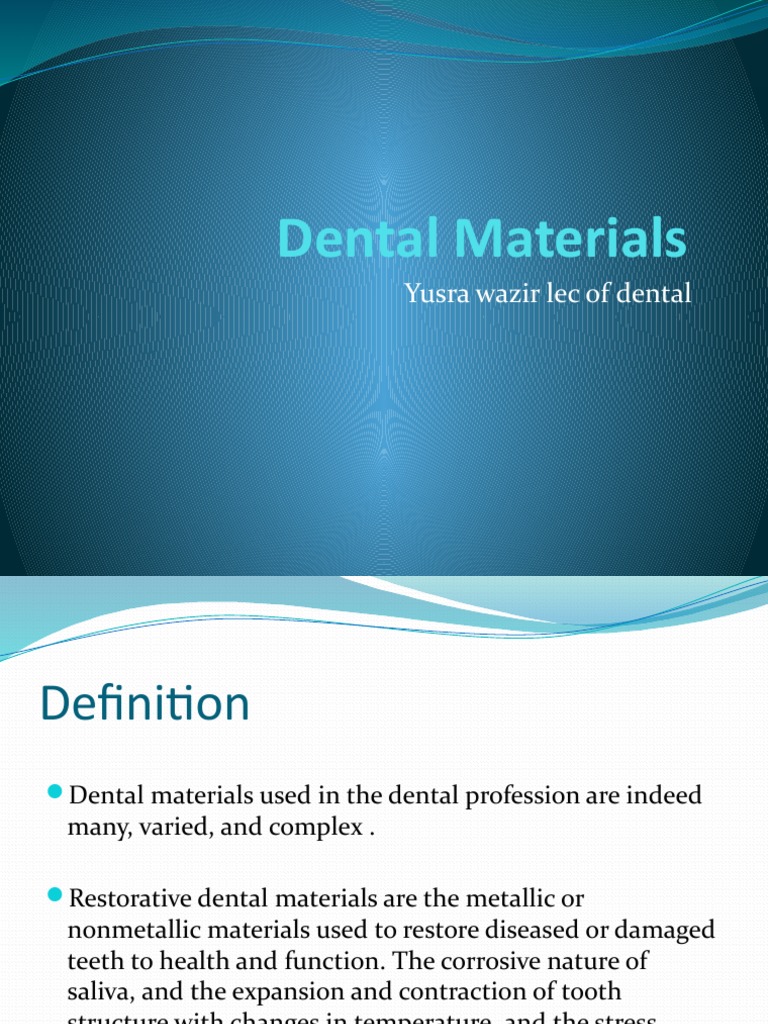 Dental Materials PDF Dental Composite Dental Material