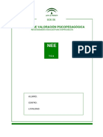 Informe TEA evaluación psicopedagógica