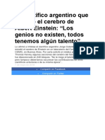 El Científico Argentino Que Estudió El Cerebro de Albert Einstein