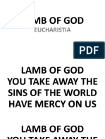 AGNUS DEI-Lamb of God (Eucharistia)
