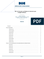 Ley Orgánica 4 - 1982, de 9 de Junio, de Estatuto de Autonomía para La Región de Murcia PDF