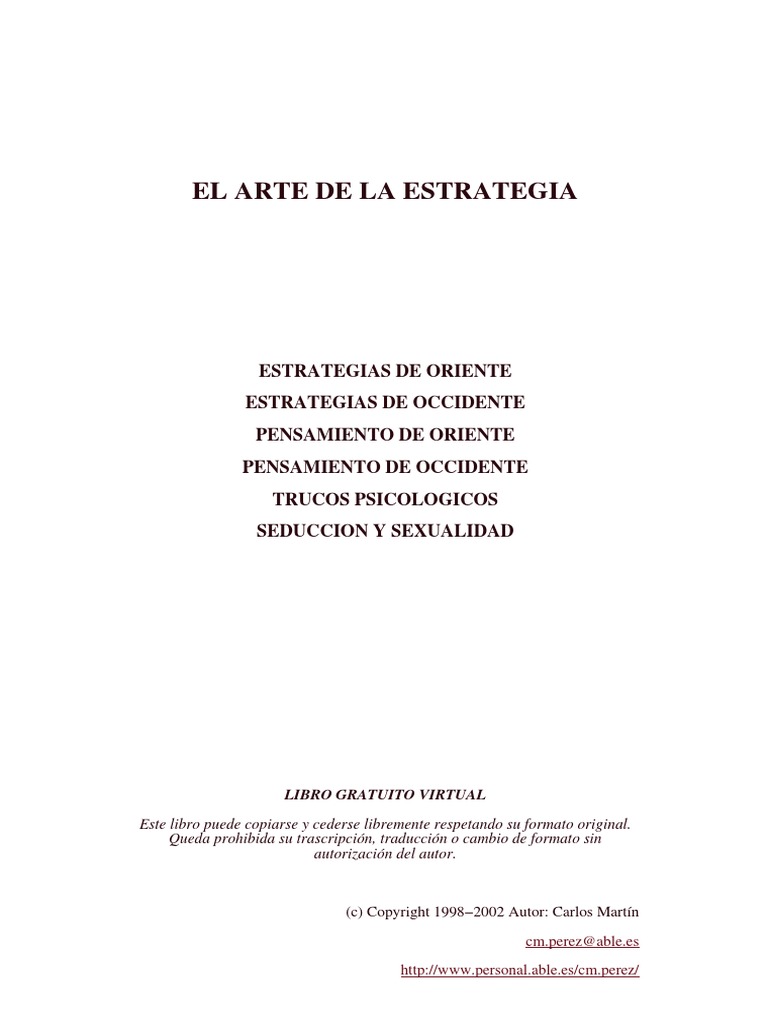 El Arte de La Estrategia PDF | PDF | Business