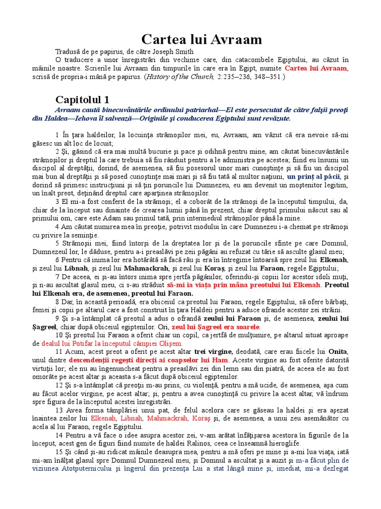 Cartea Lui Avram | PDF