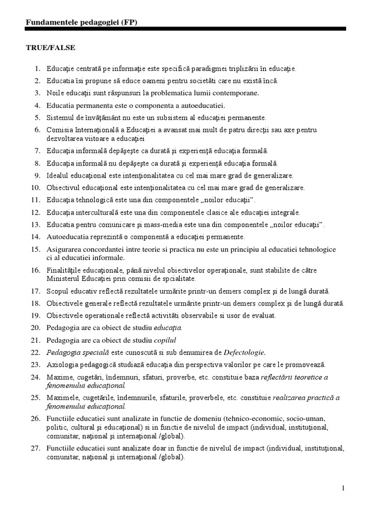 Itemi Evaluare | PDF