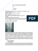 Agentes Contaminantes y Consecuencias para El Ambiente