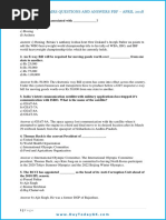 Current Affairs April 2018 Question and Answers PDF