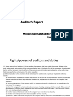 Auditor Rights and Responsibilities