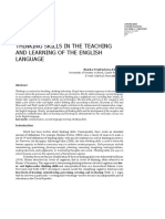 Thinking Skills in The Teaching and Learning of The English Language