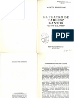 El Teatro de Tadeuz Kantor PDF