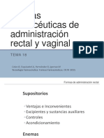 Tema 18. - Formas Farmaceuticas de Administracion Rectal y Vaginal